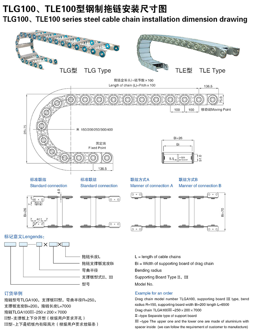 TLG100TLE100型鋼制拖鏈-1