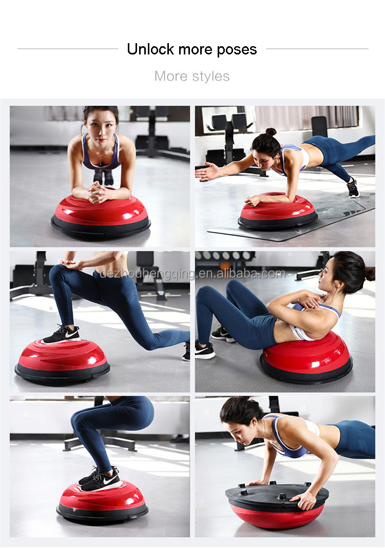 Stability Fitness Exercise Pump Balance Ball for Balance Trainer Round Half Ball
