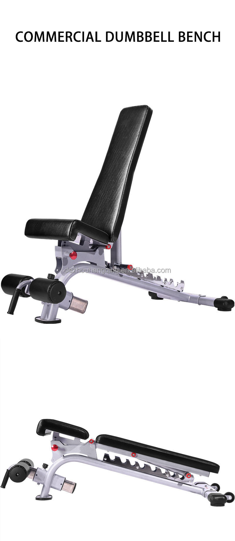 Multi Gym Bench 3 in 1 Adjustable Bench Commercial Home Use Weight Lifting Equipment