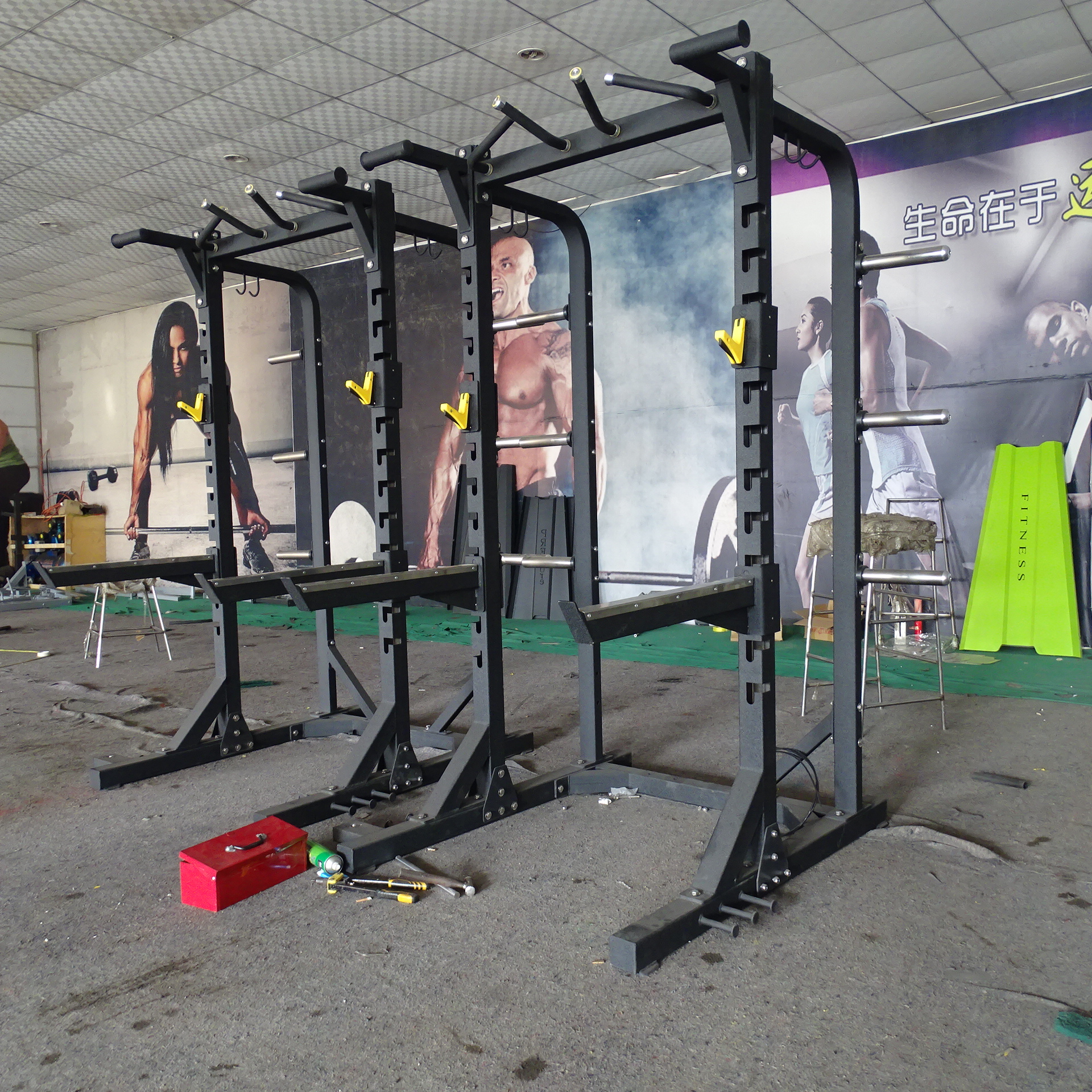 Multi Functional Trainer Barbell Rack Gym Commercial Squat Rack Wave Fitness Equipment Smith Machine