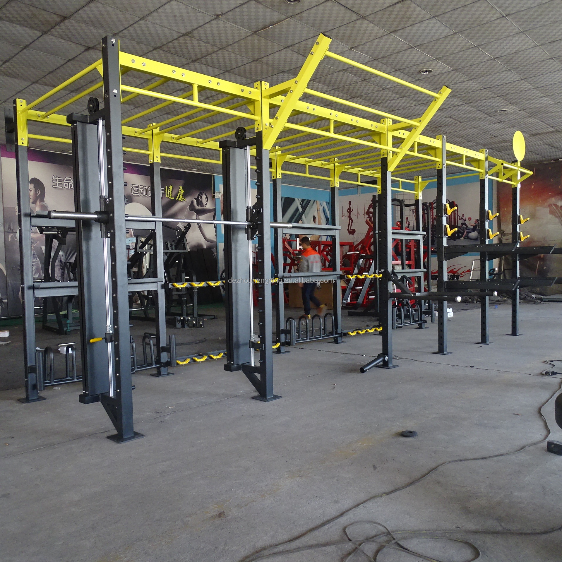 Commercial Bodybuilding Gym Power Exercise System equipment Multi-Functional fitness rig freestanding