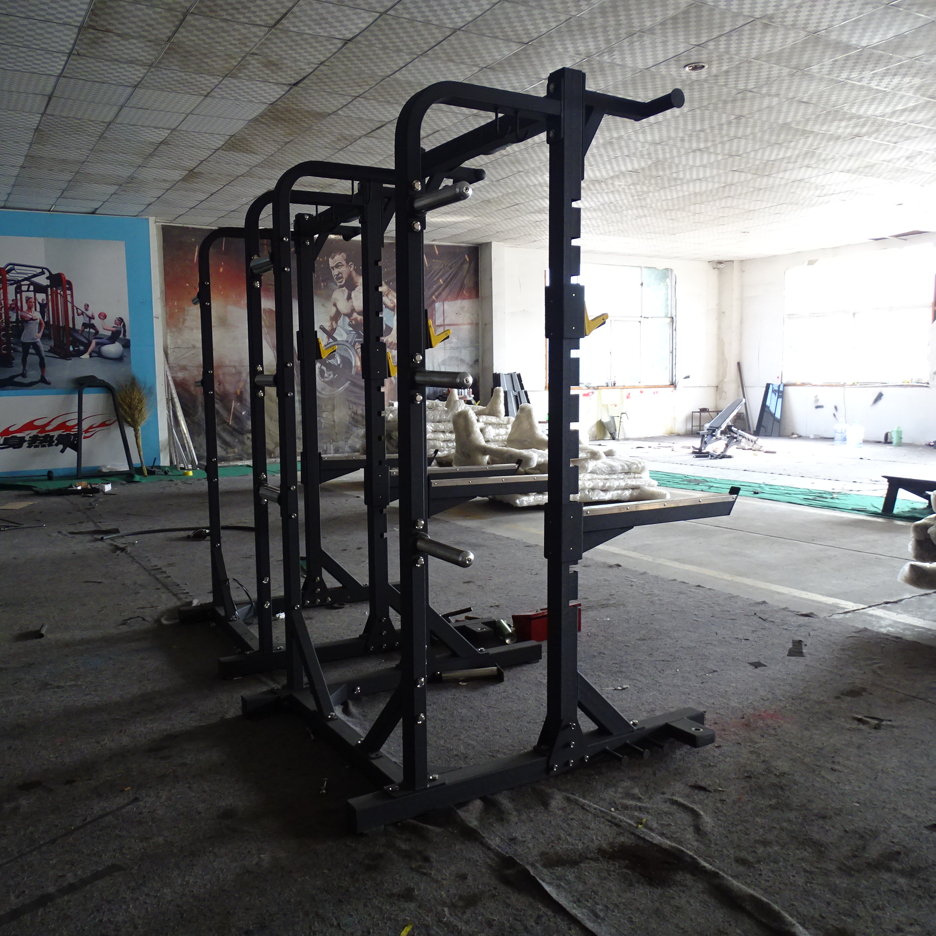 Multi Functional Trainer Barbell Rack Gym Commercial Squat Rack Wave Fitness Equipment Smith Machine
