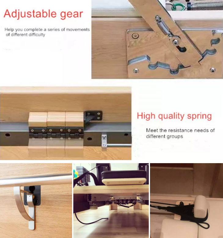 Customized Home Commercial  Gym Studio Logo Maple Wood Yoga Springs Bed Pilates Reformer